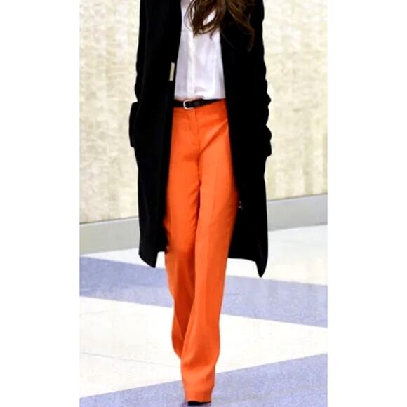 Pendleton Pants - NEW! Pendleton Womans 10 Orange Cotton Chinos Pants Flat Front Khakis Size 10